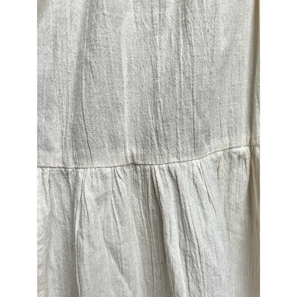 Vintage 60s Ivory Crochet Gauze Midi Dress | Cottagecore Prairie | Size L - Picture 5 of 10